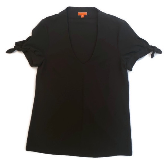 ModCloth Womens Black Top With Tie At Sleeves Size Small - Picture 4 of 8